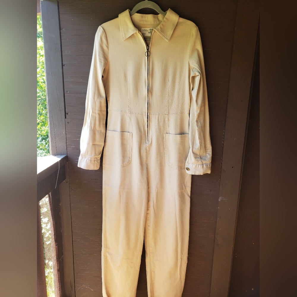 Jackson Rowe Cream / taupe zipper jumpsuit - Picture 12 of 13